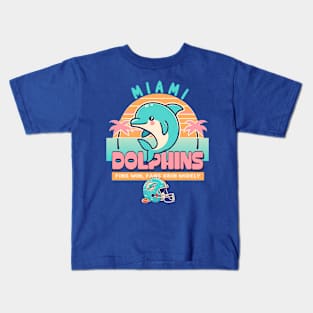 dolphins football Kids T-Shirt